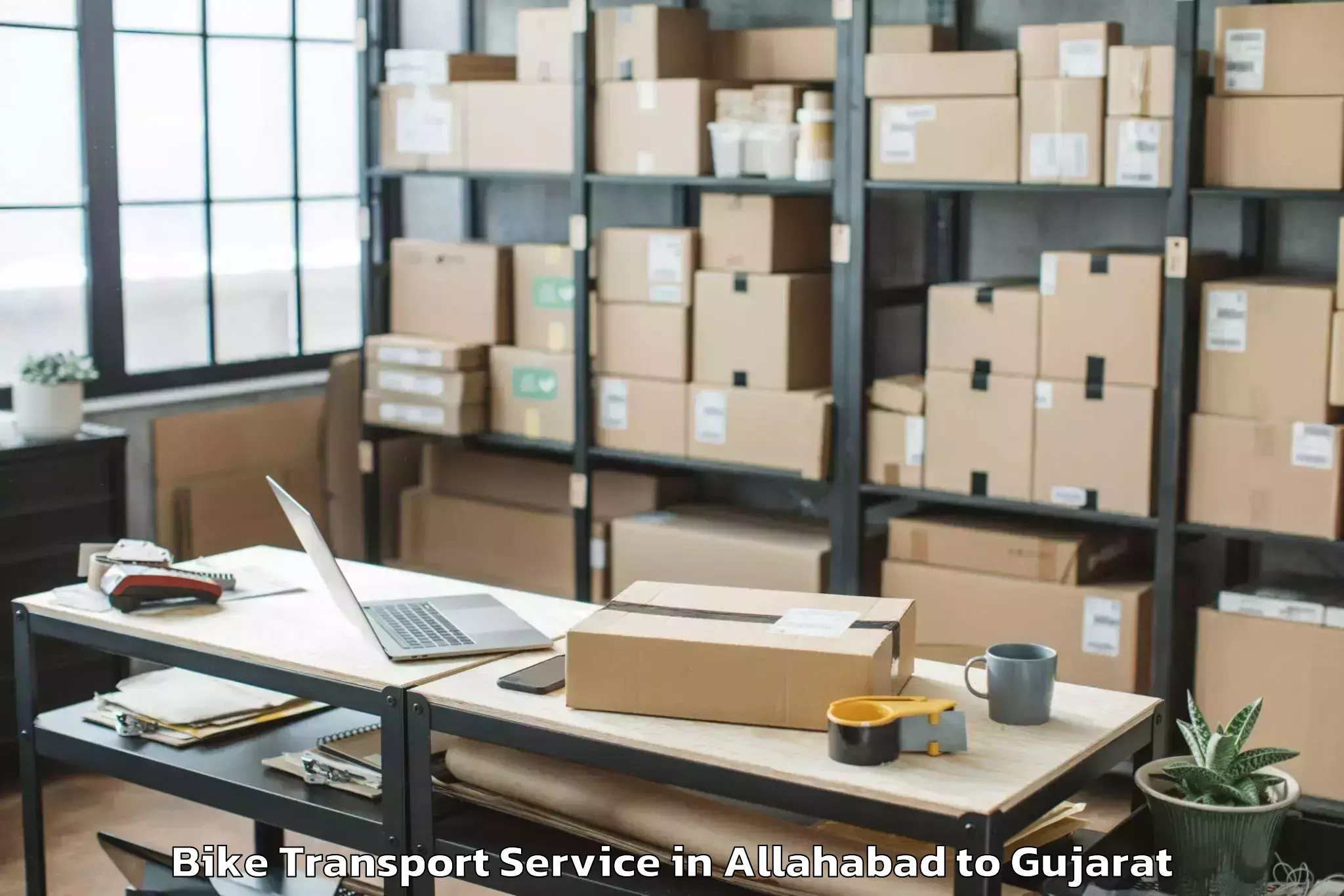 Easy Allahabad to Kapadvanj Bike Transport Booking